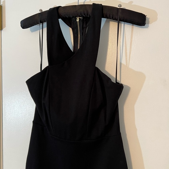 EXPRESS Mini Black Fitted Dress - V Neck & Racerback - Size 4 🖤 - Picture 4 of 10